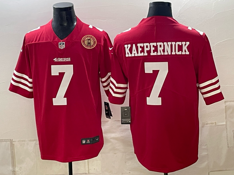 Men 2026 Nike San Francisco 49ers #7 Kaepernick red NFL Jersey 100603